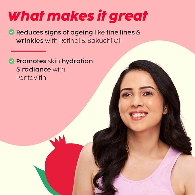 PLIX - THE PLANT FIX Pomegranate 1% Retinol & 1% Bakuchi Oil Anti-Ageing Night Cream | 50 G - Image 4