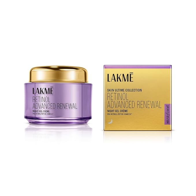 Lakme Retinol Advanced Renewal Night Gel Creme Pro-Retinol Peptide Complex, 50G - Image 5